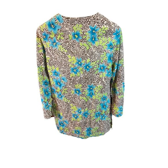 Passports Tropical Colorful Sheath Tunic Swim Coverup Parrot Pin Closure Sz M - Picture 2 of 8